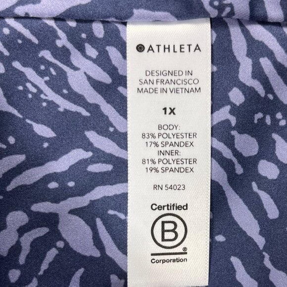 Athleta Ace Printed 13.5" Tennis Skort Abstract Fiji Medieval Violet Size 1X - Picture 15 of 16